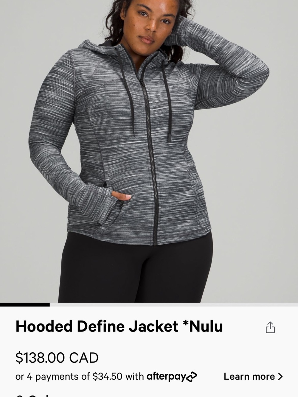 lululemon athletica Hooded Define Jacket in Heathered Gray